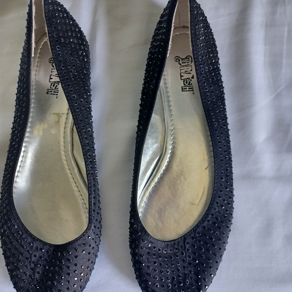 Brash rhinestone slippers